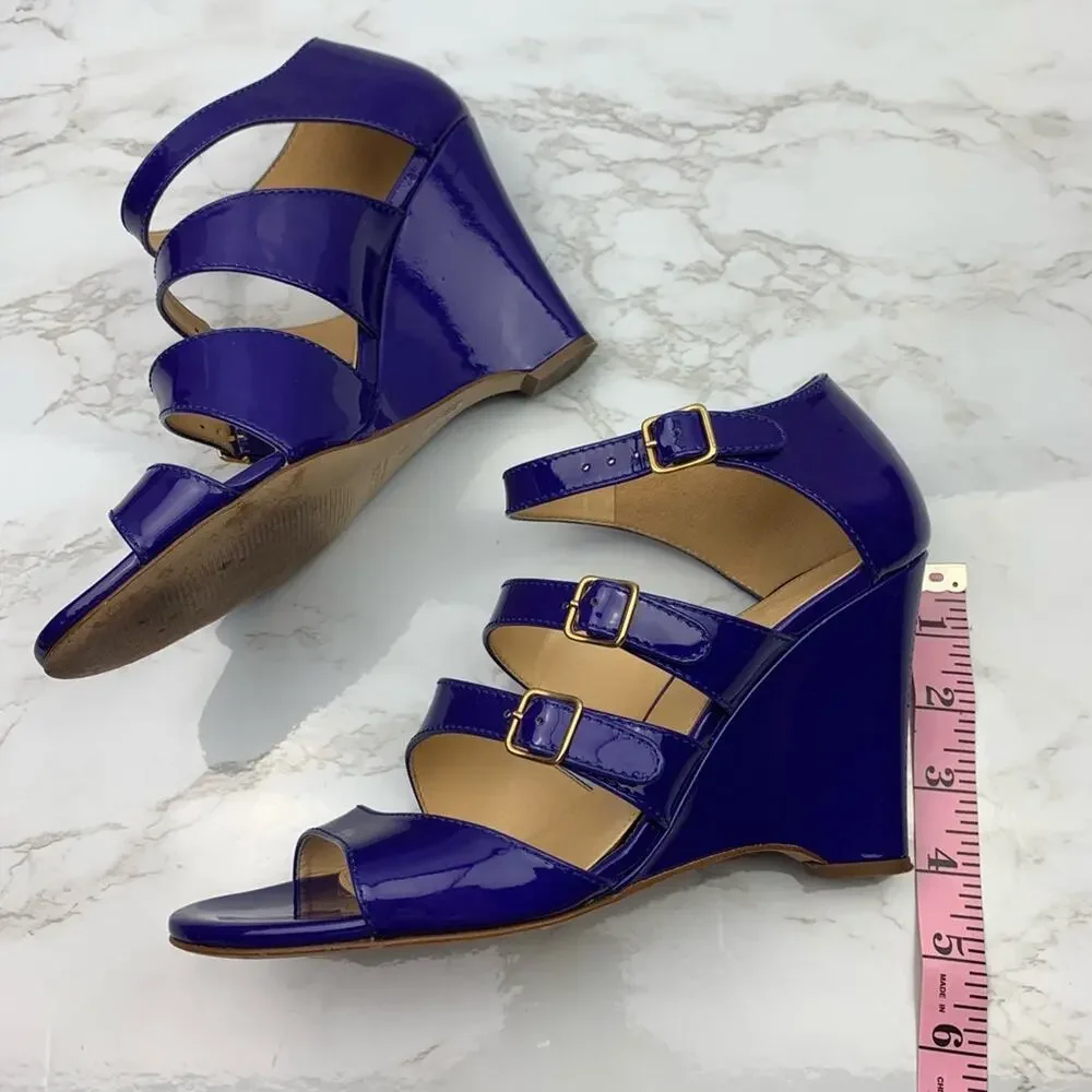 J. Crew Patent Leather Wedges Size 9